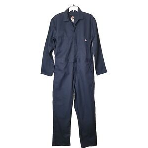 Dickies Navy Blue Coveralls Men's Size Large Long Sleeve Workwear Zipper NEW